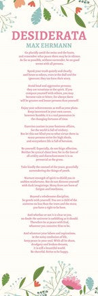 Floral Desiderata by Quote Master