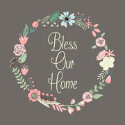 Bless Our Home Floral Brown by Color Me Happy