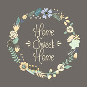 Home Sweet Home Floral Brown by Color Me Happy