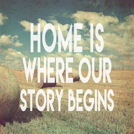 Home is Where Our Story Begins Bales of Hay by Color Me Happy