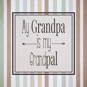 My Grandpa Is My Grandpal Brown and Green Stripes by Color Me Happy