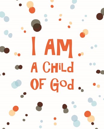 I Am A Child Of God Radial Dots Orange by Inspire Me