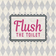Flush The Toilet Gray Pattern by Color Me Happy