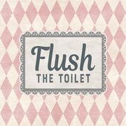 Flush The Toilet Pink Pattern by Color Me Happy