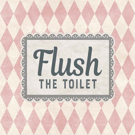 Flush The Toilet Pink Pattern by Color Me Happy