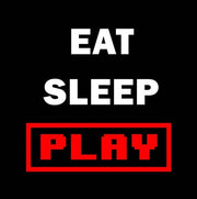 Eat Sleep Play - Black with Red Text by Color Me Happy