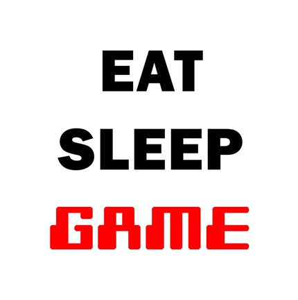 Eat Sleep Game - White by Color Me Happy