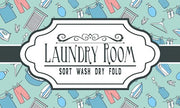 Laundry Room Sign Green Pattern by Color Me Happy