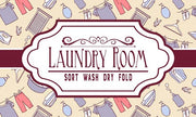 Laundry Room Sign Yellow Pattern by Color Me Happy