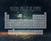 Periodic Table Gold Dust - Blue by Color Me Happy