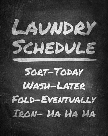 Laundry Schedule Chalkboard by Color Me Happy