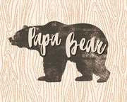 Papa Bear Silhouette by Color Me Happy