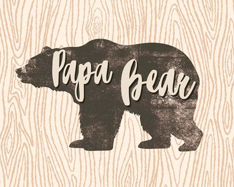 Papa Bear Silhouette by Color Me Happy