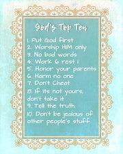 God's Top Ten Blue and Gold Design by Inspire Me