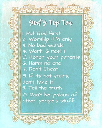 God's Top Ten Blue and Gold Design by Inspire Me