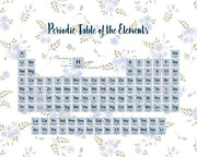 Periodic Table Of The Elements Blue Floral by Color Me Happy