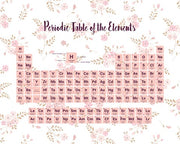 Periodic Table Of The Elements Pink Floral by Color Me Happy