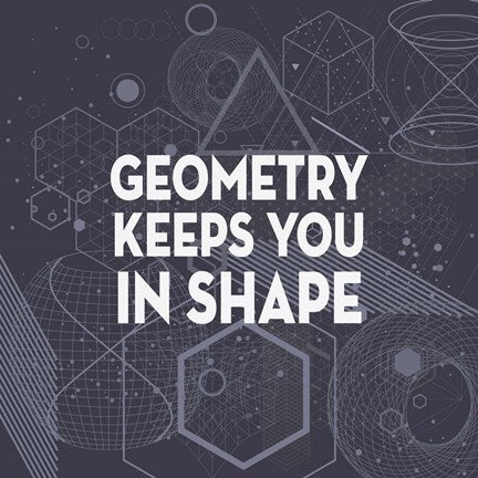 Geometry Keeps You In Shape Dark Pattern by Color Me Happy