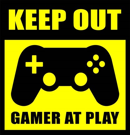 Keep Out Gamers At Play by Color Me Happy
