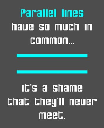 Math Joke  - Gray and Cyan by Color Me Happy