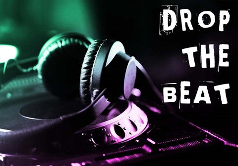 Drop The Beat - Green and Pink by Color Me Happy