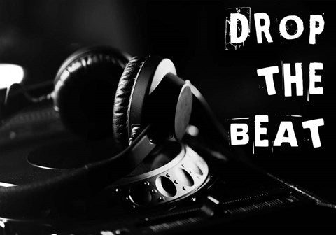 Drop The Beat - Black and White by Color Me Happy