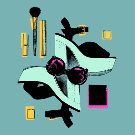 Fashion Acessories Square Layout Blue by Color Me Happy