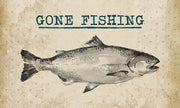 Gone Fishing Salmon Black and White by Color Me Happy