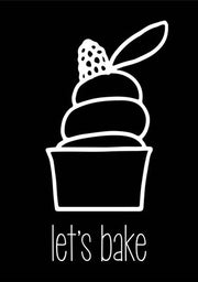 Let's Bake - Dessert III Black by Color Me Happy