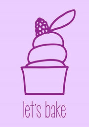 Let's Bake - Dessert III Purple by Color Me Happy
