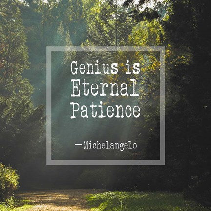Genius is Eternal Patience - Forest by Quote Master