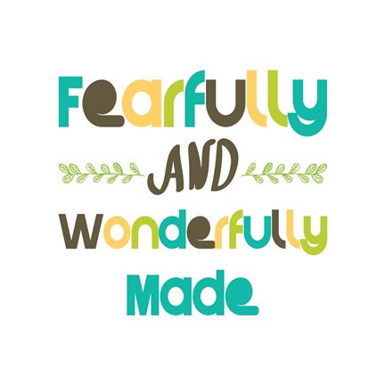 Fearfully and Wonderfully Made - Blue and Brown by Color Me Happy