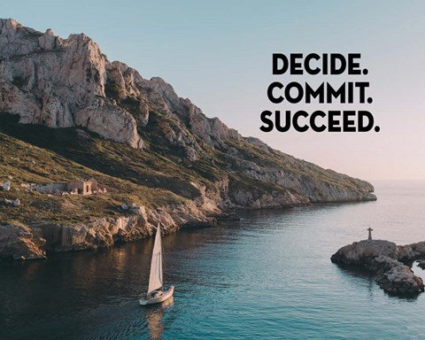 Decide Commit Succeed - Sailboat Color by Color Me Happy