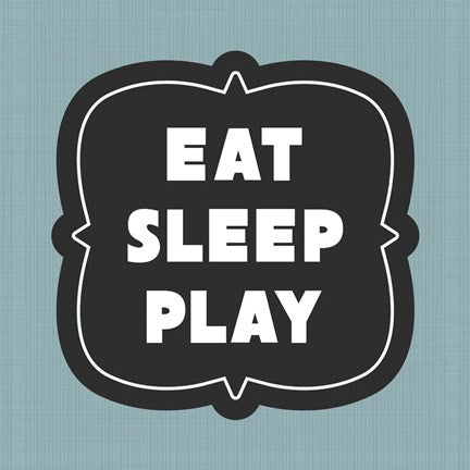 Eat Sleep Play Football - Blue Part II by Sports Mania