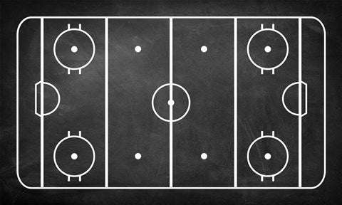Ice Hockey Rink Chalkboard by Sports Mania