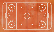 Ice Hockey Rink Orange Paint by Sports Mania