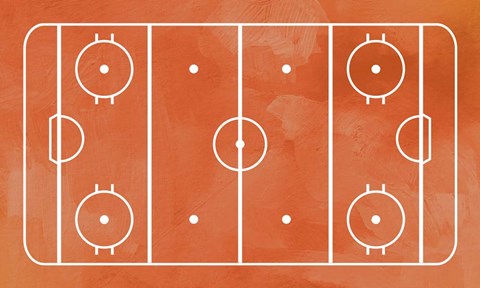 Ice Hockey Rink Orange Paint by Sports Mania