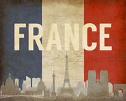 Paris, France - Flags and Skyline by Take Me Away