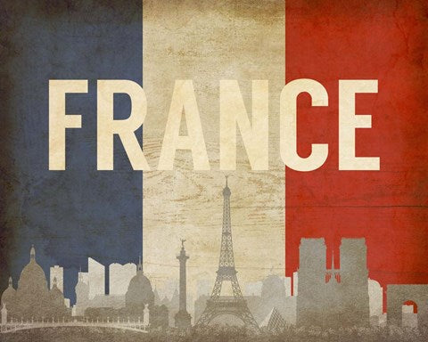 Paris, France - Flags and Skyline by Take Me Away