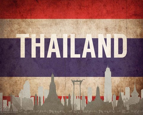 Bangkok, Thailand - Flags and Skyline by Take Me Away
