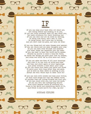 If by Rudyard Kipling - Retro Orange by Quote Master