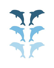 Leaping Dolphins - Blue by Color Me Happy