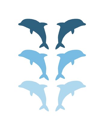 Leaping Dolphins - Blue by Color Me Happy