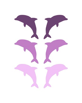 Leaping Dolphins - Purple by Color Me Happy
