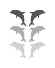 Leaping Dolphins - Gray by Color Me Happy