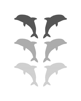 Leaping Dolphins - Gray by Color Me Happy