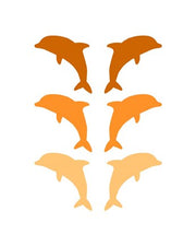 Leaping Dolphins - Orange by Color Me Happy