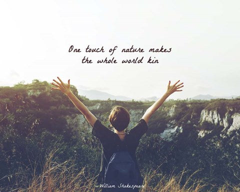 One Touch of Nature Shakespeare Hiker Color by Quote Master