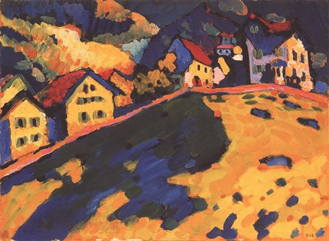 Houses on a Hill, 1909 by Wassily Kandinsky