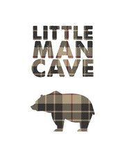 Little Man Cave - Bear Tan Plaid by Color Me Happy